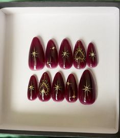 Red And Gold Nails, Star Nails, Prom Nails, Manicure Y Pedicure, Minimalist Nails, Heart Nails, Dream Nails, Funky Nails, Chic Nails