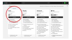 the pricing page for an e - mail account is circled by a magnifying lens