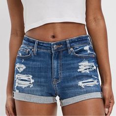 High V-Rise Shortie; Next Level Stretch Ae Jean Shorts. In Perfect Condition, Never Worn, And Still Have Tags On Them. American Eagle Jean Shorts, Shorts American Eagle, Mom Jeans Shorts, Festival Shorts, Black Jean Shorts, High Rise Denim Shorts, American Eagle Shorts, Denim Cutoff Shorts, Blue Jean Shorts