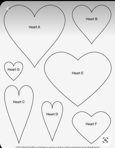 hearts cut out into the shape of heart shapes for valentine's day crafting