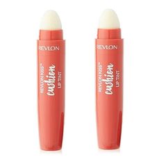 Pack of 2 Revlon Kiss Cushion Lip Tint, High End Coral # 250 The look of a stain with the feel of a balm. Hybrid formula infused with coconut oil so lips feel moisturized and smooth. Pillowy soft cushion tip gives a touch of color and builds for more impact. Juicy tint with a balm-like finish. Dries to a blotted lip look. 0.15 fl oz / 4.4 ml x2 Made in USA Blotted Lip, Cream Blush, Lip Tint, Makeup Lipstick, Revlon, Lip Makeup, Coconut Oil, Beauty Makeup, The Balm