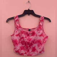 Brand New Condition, Never Before Worn And Clean. Pink Scoop Neck Crop Top For Summer, Pink Cotton Crop Top With Scoop Neck, Pink Cotton Scoop Neck Crop Top, Pink Scoop Neck Cotton Tank Top, Pink Cotton Scoop Neck Tank Top, Pink Scoop Neck Crop Top For Spring, Trendy Pink Crop Top Tank Top, Trendy Pink Tank Top, Pink Crop Top Tank For Summer