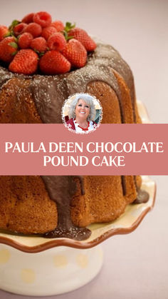 Paula Deen Chocolate Pound Cake Pound Cake Paula Deen, Chocolate Pound Cake Recipe, Vegetable Shortening, Chocolate Pound Cake, Paula Deen Recipes, Cream Cheese Pound Cake, Pound Cake Recipe, Chocolate Cream Cheese