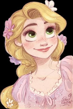 Rapunzel Cartoon, Rapunzel Drawing, Rapunzel Disney, Disney Drawings Sketches, Disney Art Drawings, Wallpaper Disney, Disney Princess Drawings, Disney Rapunzel, Disney Sketches