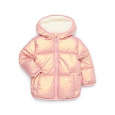 The Swiss Tech Baby Infant/Baby Girls Heavyweight Puffer Jacket would be a perfect addition to your little one's winter wardrobe. This jacket features a hood with a cozy sherpa lining, and the body has microfleece lining for added warmth and comfort. Moreover, it has recycled polyester fill and sheeting, along with elastic binding at the cuffs and hem, which help to retain warmth. Additionally, this jacket is water repellent to fend off the elements. It comes with two welt pockets for your child Boys Puffer Jacket, Tech Girl, Girls Puffer Jacket, Metal Clothing, Girl Coat, Baby Outfits, Kids Outfits Girls, Boys Jacket, Snow Suit