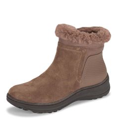 PRICES MAY VARY. 1.5 in. heel height 4.5 in. shaft height; 9.5 in. circumference Water-resistant suede/synthetic. Weatherproof Technology: Water-resistant and weatherproof construction help keep your feet dry Treaded sole for increased traction; Soft cushioned lining for warmth and comfort. Inside zipper closure for easy on/off Stitched with thread made from 100% recycled materials Show off your cozy vibes in our cold weather Aidan boot. Featuring a water resistant upper and warm fur lining are Womens Winter Shoes, Cute Winter Boots, Winter Shoes For Women, Wet Weather, Winter Boots Women, Cozy Vibes, Ankle Bootie, Winter Shoes, Winter Boots