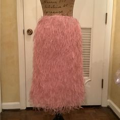 Pink Organza Fringe Skirt, Midi, Fully Lined, No Pockets. Skirt Length Is 23.4 Inches. Black Boho Skirt, Fringe Midi Skirt, Pink Pleated Midi Skirt, Pom Pom Skirts, Zara Midi Skirt, Sequin Midi Skirt, Midi Skirt With Pockets, Full Midi Skirt, Cotton Midi Skirt