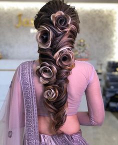 Wedding Reception Hairstyles, Give Flowers, Hairstyles For Indian Wedding, Bride Hairstyle, Hairstyle Youtube