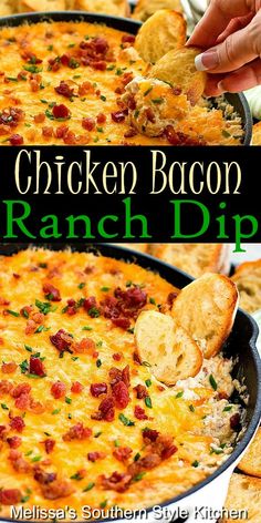 this chicken bacon ranch dip is so good it's ready to be eaten