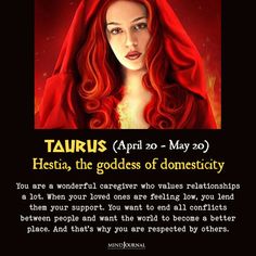 an image of a woman with red hair wearing a hoodie and text that reads taurus