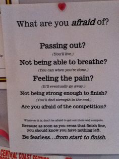 a sign that is hanging on the side of a door saying what are you afraid to finish?