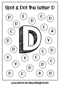 the letter d worksheet for kids to learn how to write and draw letters