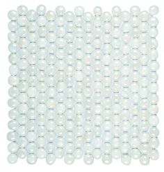 white glass beads on a white background