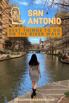 Woman looks at the San Antonio River Walk San Antonio River Walk, San Antonio River, River Walk, San Antonio Texas, San Antonio Tx