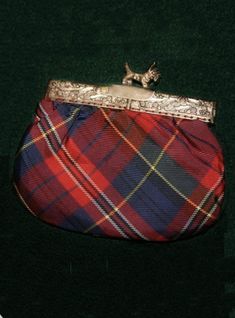 Tartan Material, Scotty Dog, Red Tartan, Vintage Purses, Scottish Terrier, Scottish Tartans, Vintage Plaid, Scottie Dog