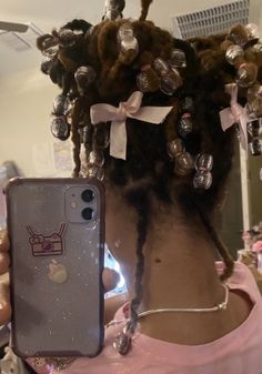 Locs With Bows, Box Braids With Beads, Mary Macdonald, Short Locs Hairstyles, Braids With Beads, Natural Hair Braids, Locs Hairstyles, Baddie Hairstyles