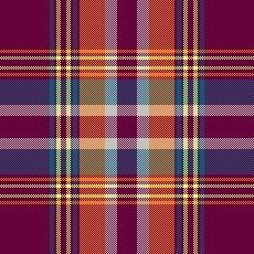 a plaid pattern in red, yellow and blue