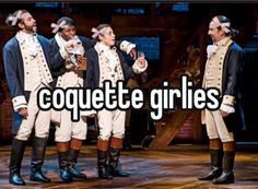 the words coquette grilles are in front of an image of four men