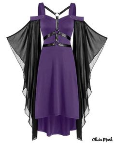 Olivia Mark - Halloween Gothic Punk Dress Renaissance High Low Vintage Dress Women Cosplay Party Dresses Costume Carnaval, Harness Dress, Karakter Disney, Punk Dress, Robes Vintage, Vestido Plus Size, Gothic Punk, Victoria Dress, Vestidos Vintage