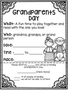 the grandparents day worksheet