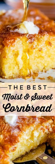 the best must and sweet cornbread recipe is made with only three ingredients, including cheese