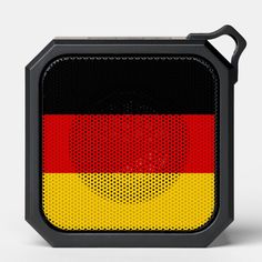 a speaker with the german flag painted on it