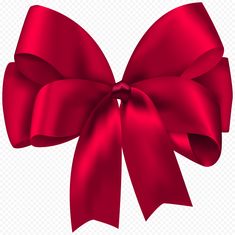 a large red bow on a white background