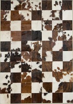 Pieles Pipsa Brown Cow Hide Designer Rug 9 Main Image Butcher Store, Leather Carpet, Mosaic Rugs, Rugs Contemporary, Patchwork Cowhide Rug, Skin Rugs, Modern Rug Design, Tibetan Rugs, Carpet Texture