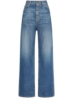 blue cotton denim stonewashed concealed fly and button fastening belt loops classic five pockets wide leg Pants Png, Styling Pants, Ashley Banks, High Waisted Wide Leg Jeans, American Teen, Modern Closet, Fashion Garments, Bag Clothes, Perfect Tan