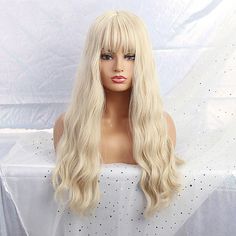 Category:Synthetic Wig; Gender:Women's; Wig Type:Natural Wigs,Cosplay Wig; Occasion:Party  Evening,Daily,Party,Evening Party,Party / Evening,Daily Wear,Party Evening; Age Group:Adults; Color Shade:Red,Ombre,Gray,Silver,Brown,Blue,Black,Blonde; Hair Material:Synthetic Hair; Cap Construction:Machine Made; Texture:Deep Wave; Length:Medium Length; Features:Fluffy,Comfy,Fashion,Cosplay,Party; Net Weight:0.28; Heat Resistant:Yes; Listing Date:03/23/2021; Cap Circumference:; Front to Back:; Nape of Nec Bang Wig, Color Rubio, Middle Part Hairstyles, Blonde Wigs, Women Cosplay, Natural Afro Hairstyles, Party Mode, Pink Wig, Brown Ombre