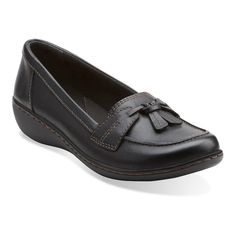 A subtle tassel detail at the toe kicks up this casual, easy-wearing loafer style. Its elastic gore provides an instant slip-on fit, and Ultimate Comfort features including a moisture wicking OrthoLiteÂ® footbed make it perfect for barefoot wear. A subtle tassel detail at the toe kicks up this casual, easy-wearing loafer style. Its elastic gore provides an instant slip-on fit, and Ultimate Comfort features including a moisture wicking OrthoLiteÂ® footbed make it perfect for barefoot wear. Watch Size 12 Women Shoes, Trending Womens Shoes, Loafer Style, Slip On Trainers, Women Shoes Online, Loafers Style, Clarks Women's, Women's Loafers, Sole Shoes