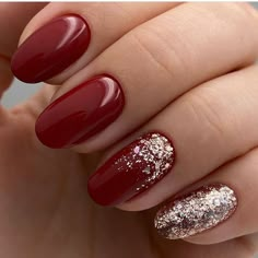 Red Gold Nails, Blue Christmas Nails, Elegant Touch Nails, Red And Gold Nails, Acrylic Nails Nude, Sheer Nails, Beauty Hacks Nails, Hello Nails