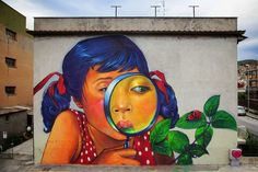 by Polish street artist Natalia Rak Building, Glass, Art, Nature