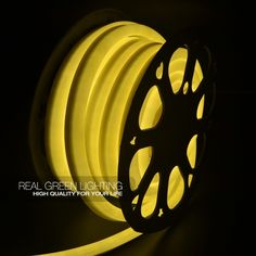 the reel is glowing yellow in the dark