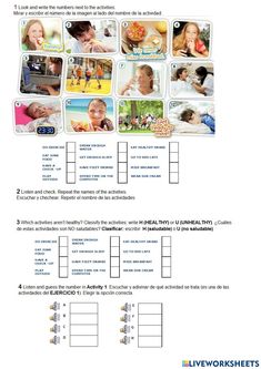 the worksheet is filled with pictures to help students understand what they are doing