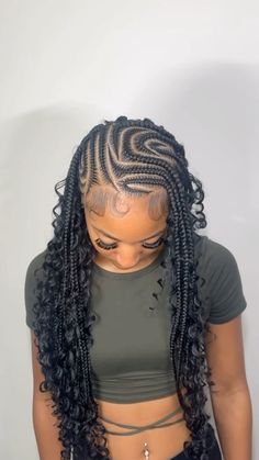 Braided Hairstyles For School Black Hair, Alicia Keys Braids Fulani, Braided Front Sew In Back, Hảir Style Black Women, Tetris Braids, Colored Fulani Braids, Braids With Quick Weave In The Back, Fulani Braids Color, Braided Up Ponytail