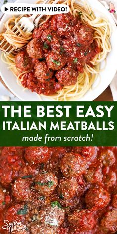 the best easy italian meatballs made from scratch is ready to be eaten in less than 30 minutes