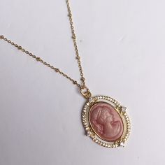 -18" long gold filled chain -Gold Filled Pavé Cameo Elegant Brass Necklace With Satellite Chain, Gold Long Necklace With Satellite Chain, Gold-tone Gold-plated Jewelry With Satellite Chain, Gold Cameo Jewelry In Brass, Gold-tone Gold Plated Jewelry With Satellite Chain, Gold Brass Cameo Jewelry, Rose Gold Plated Necklaces With Satellite Chain, Gold Oval Pendant With Cameo Detail, Gold Medallion Necklace With Satellite Chain