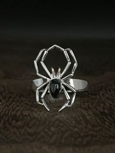 1pc Vintage Gothic Alloy Silver Geometric Spider Cubic Zirconia Closed Ring, Size 6-10 For Party Favor Unisex Silver    Zinc Alloy     Women Fashion Jewelry, size features are:Bust: ,Length: ,Sleeve Length: Spider Ring, Festival Fits, Single Ring, Chunky Rings, Vintage Gothic, Promise Ring, Ring Necklace, Promise Rings, Band Rings