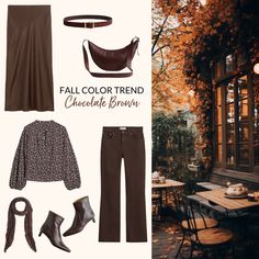 My 29-Piece Classic Casual Fall 2024 Capsule Wardrobe & 10 Outfits + [VIDEO] - Chocolate Brown Outfit, 2024 Color Trends, Maternity Capsule Wardrobe, Suede Accessories, Multiple Outfits