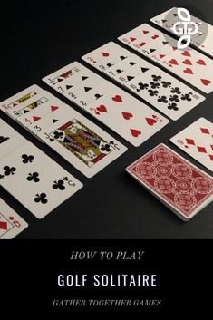 how to play golf solitaire together with the other games on the table in front of them