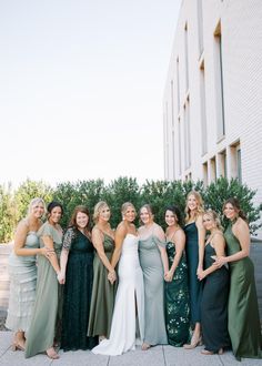 a group of women standing next to each other