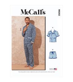 Apparels PatternsSleepwearMen's PajamasMcCALL Pajamas Sewing Pattern, Pajamas Sewing, Mens Sewing Patterns, Men's Pajamas, Sewing Templates, Pajama Pattern, Sewing Pattern Shop, Crafts Sewing Patterns, Boys Sleepwear