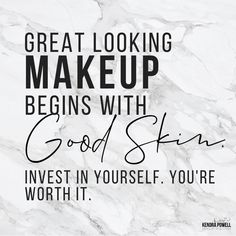 Foundation Quotes Makeup, Interactive Skincare Posts, Foundation Quotes, Bellame Skincare, Skincare Marketing, Makeup Artist Quotes, A Good Skincare Routine, Good Skincare Routine, Esthetician Quotes