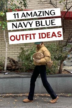 Thinking about what to wear with navy blue pants? This post shows you 11 best navy blue pants outfits that look casual and great to wear for winter, fall, summer, and spring. Some of these looks can be great for a business casual navy pants outfit as well. Blue Jogger Pants Outfit, Navy Turtleneck Outfit, Navy Pants Outfit Women, Athletic Pants Outfit, Navy Pants Women, Slacks Outfit