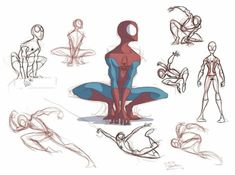 some sketches of people doing yoga poses