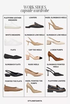 stylinbysarita on LTK Corporate Attire Women Shoes, Shoes Needed For Women, Work Office Shoes Women, Capsule Footwear For Women, Shoes To Wear To Work, Shoes Staples For Women, Office Shoes Women Business Casual, Business Causal Shoes For Women, Shoes Must Have Women 2023