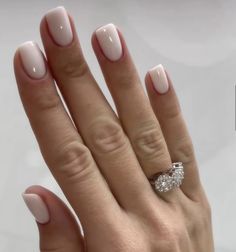 Plain Nails, Pink Gel Nails, Blue Acrylic Nails, Casual Nails, Nail Idea, Manicure Ideas, Bride Nails, Summer Acrylic Nails, Colorful Nail Designs