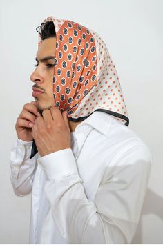 Silk Scarf 70cm x 70cm Mens Headscarf, Men In Head Scarfs, Mens Silk Bandana, Men's Silk Scarf, Men’s Silk Scarf Fashion, Face Veil, Silk Bandana, Scarf Men, Niqab