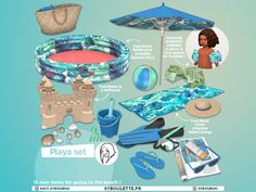 there are many items that can be found in the game play set sims4